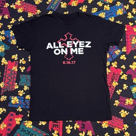 ‘17 Tupac Shakur All Eyez On Me Movie Promo Tee Shirt / Size L - Picture 1 of 4